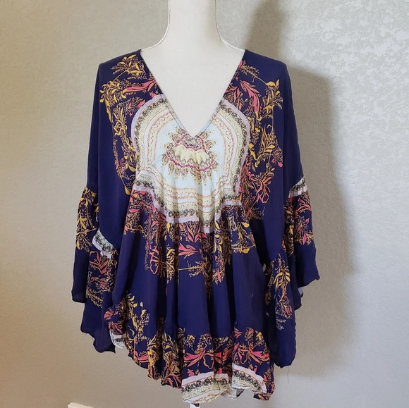 Free People boho top blouse size  Small - Picture 1 of 12